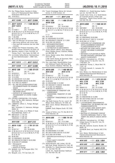 Bulletin 2010/45 - European Patent Office