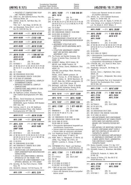 Bulletin 2010/45 - European Patent Office