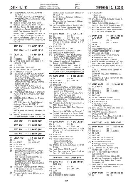 Bulletin 2010/45 - European Patent Office