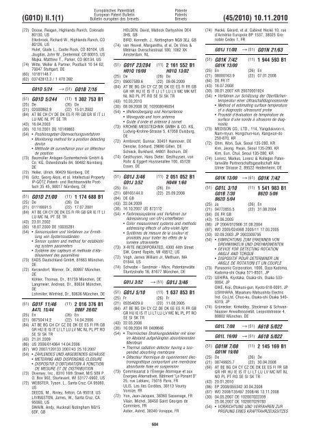 Bulletin 2010/45 - European Patent Office