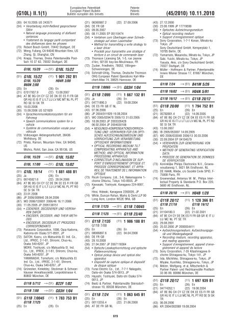 Bulletin 2010/45 - European Patent Office
