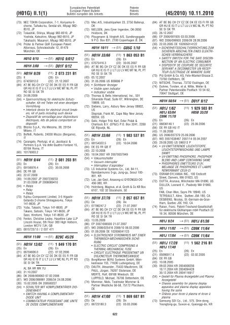 Bulletin 2010/45 - European Patent Office