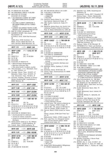 Bulletin 2010/45 - European Patent Office