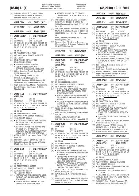 Bulletin 2010/45 - European Patent Office