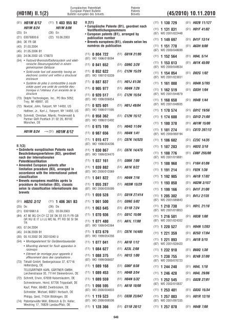 Bulletin 2010/45 - European Patent Office