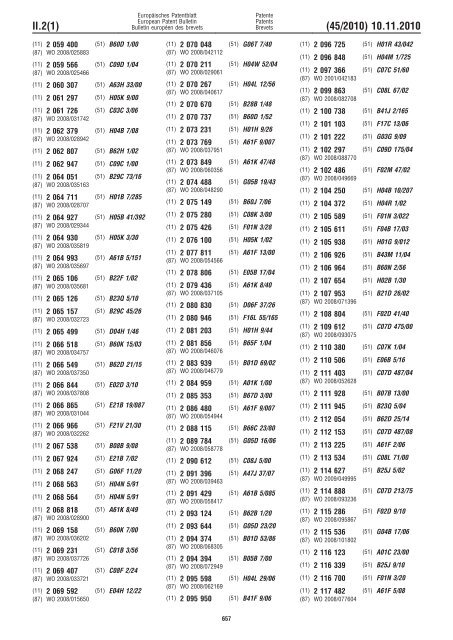 Bulletin 2010/45 - European Patent Office