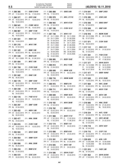 Bulletin 2010/45 - European Patent Office