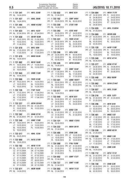 Bulletin 2010/45 - European Patent Office