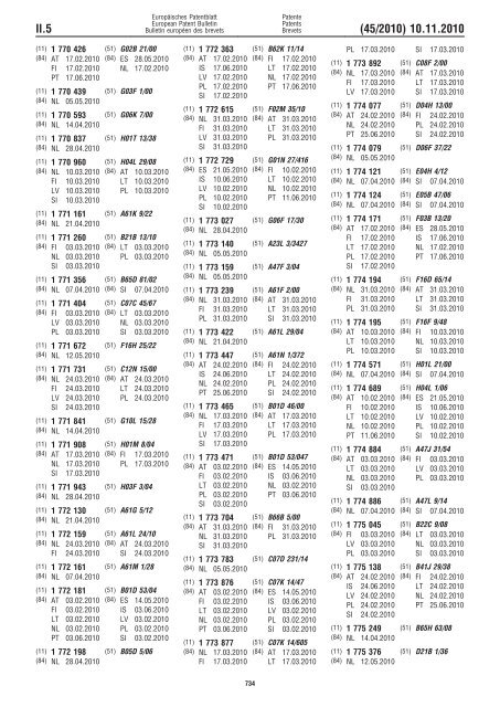 Bulletin 2010/45 - European Patent Office