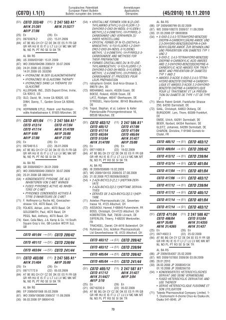 Bulletin 2010/45 - European Patent Office