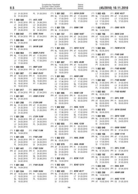 Bulletin 2010/45 - European Patent Office