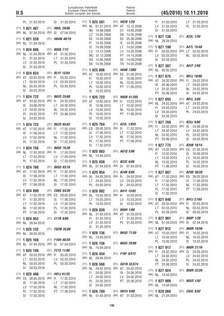 Bulletin 2010/45 - European Patent Office