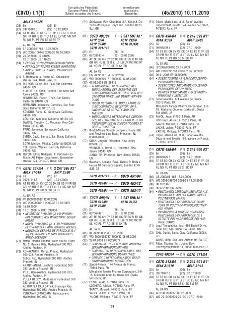 Bulletin 2010/45 - European Patent Office