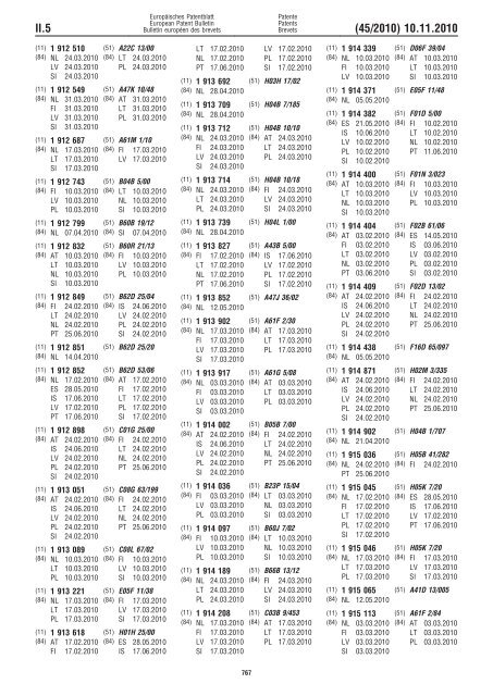 Bulletin 2010/45 - European Patent Office