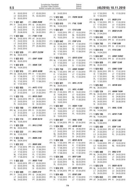 Bulletin 2010/45 - European Patent Office