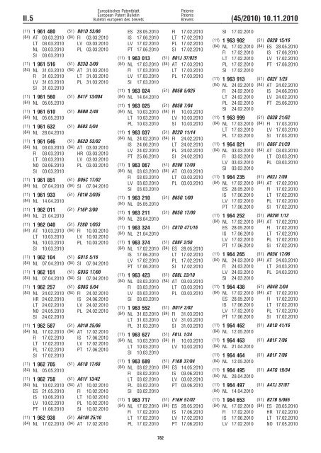 Bulletin 2010/45 - European Patent Office