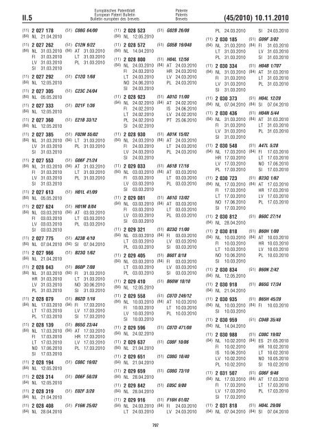 Bulletin 2010/45 - European Patent Office