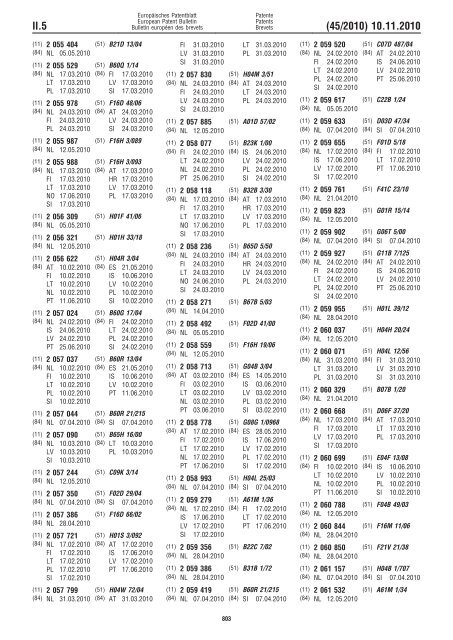 Bulletin 2010/45 - European Patent Office