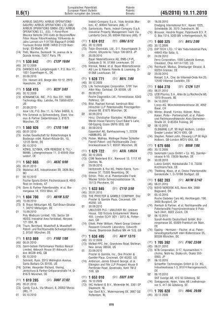 Bulletin 2010/45 - European Patent Office