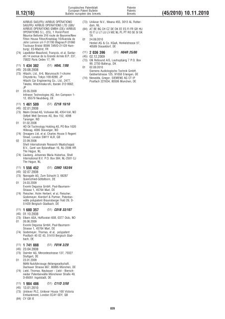 Bulletin 2010/45 - European Patent Office