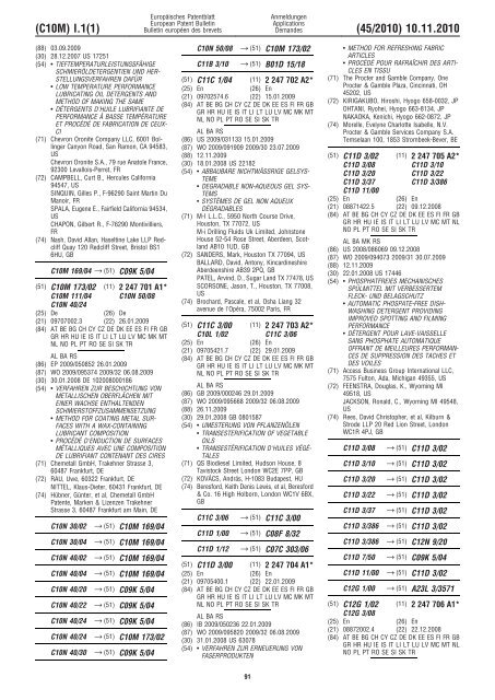 Bulletin 2010/45 - European Patent Office