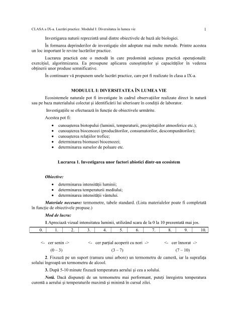 Diversitatea în lumea vie