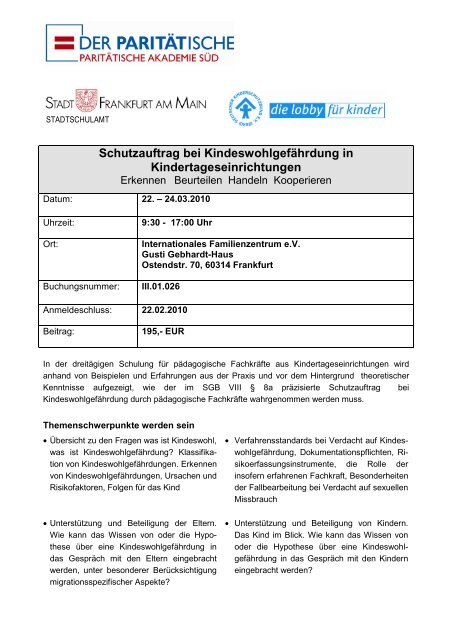 Schutzauftrag bei Kindeswohlgefährdung in Kindertageseinrichtungen