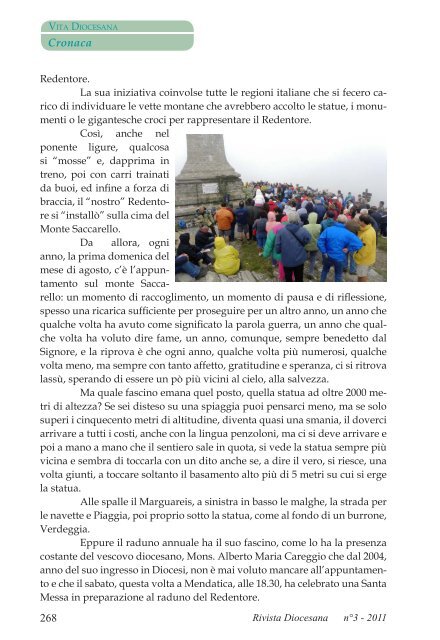 RIVISTA DIOCESANA - Diocesi di Ventimiglia - San Remo