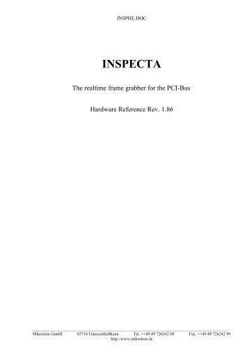 Manual Inspecta Hardware