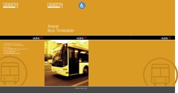 Ararat Bus Timetable