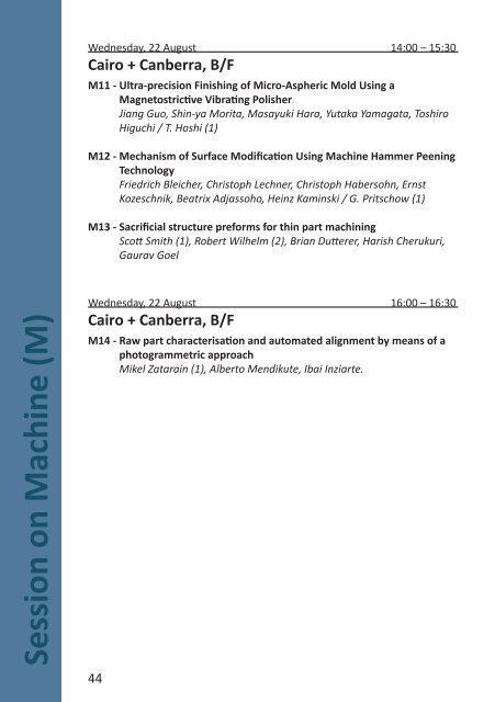 Program - 62nd CIRP General Assembly Hong Kong, China. 2012