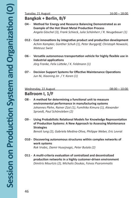 Program - 62nd CIRP General Assembly Hong Kong, China. 2012