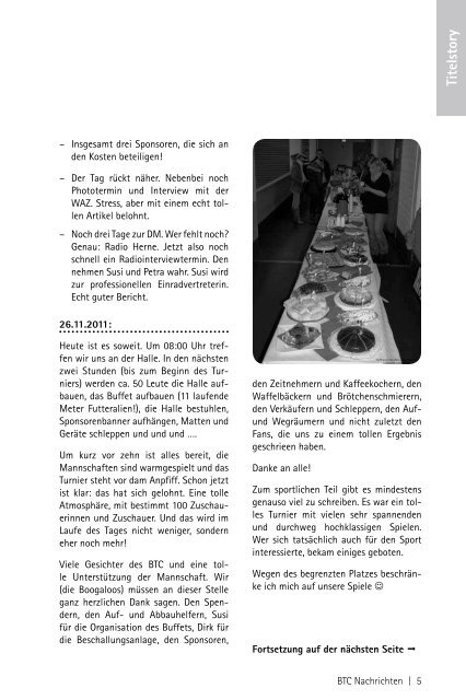BTC Nachrichten Nr. 100 - Dezember 2011 - Baukauer Turnclub in ...