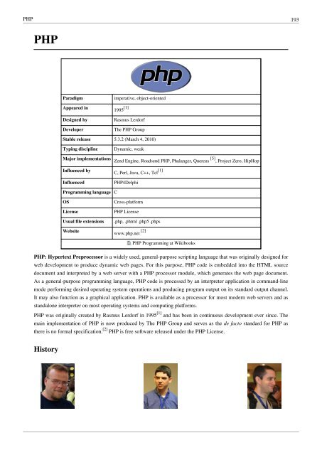 PHP Programming Language - OpenLibra