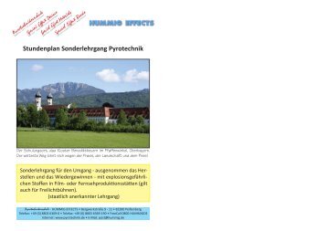 Stundenplan Sonderlehrgang Pyrotechnik - Pyrotechnikerschule ...
