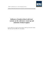 Influence of modern diesel cold start systems on the cold start, warm ...