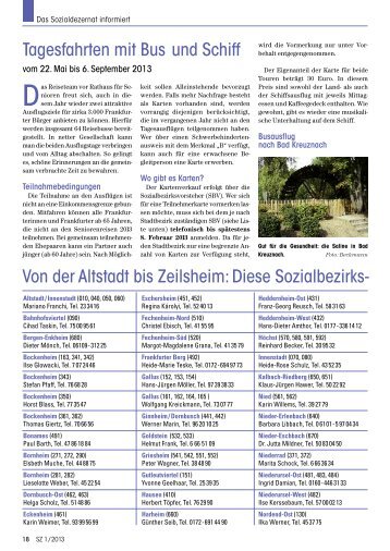 Tagesfahrten mit Bus und Schiff - Senioren Zeitschrift Frankfurt