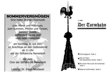 Turmhahn Juli.pub - Evangelisch-lutherische Kirchengemeinde ...