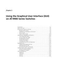 Chapter 3: Using the Graphical User Interface (GUI) - Allied Telesis