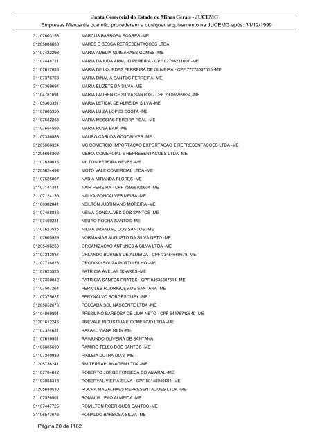 Junta Comercial do Estado de Minas Gerais - JUCEMG Empresas ...