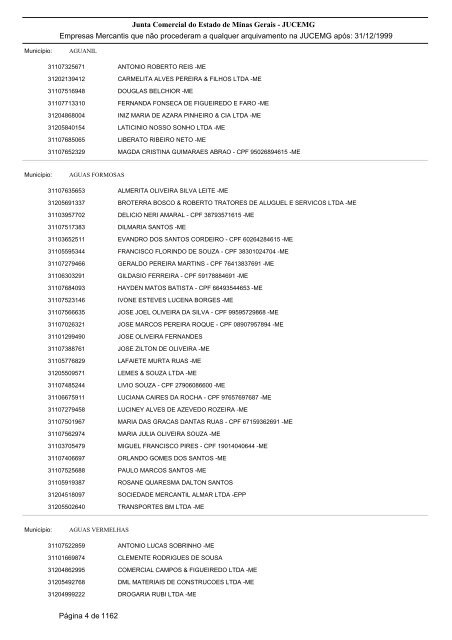 Junta Comercial do Estado de Minas Gerais - JUCEMG Empresas ...