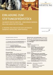 Zur Einladung - Die Stiftung