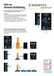 Infos zur Elements-Verkabelung