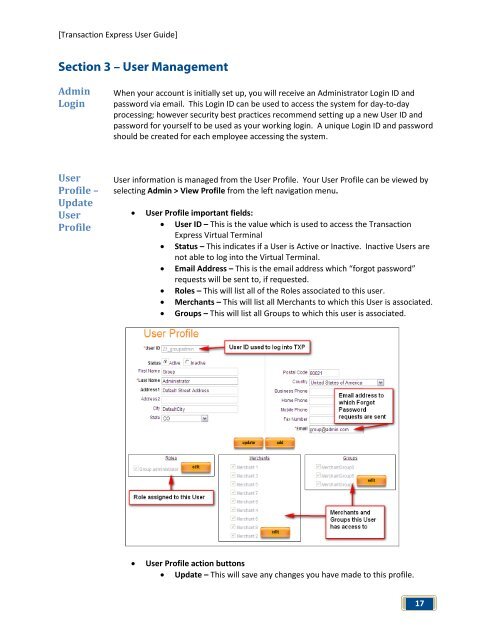 Transaction Express User Guide - Merchant Service Group