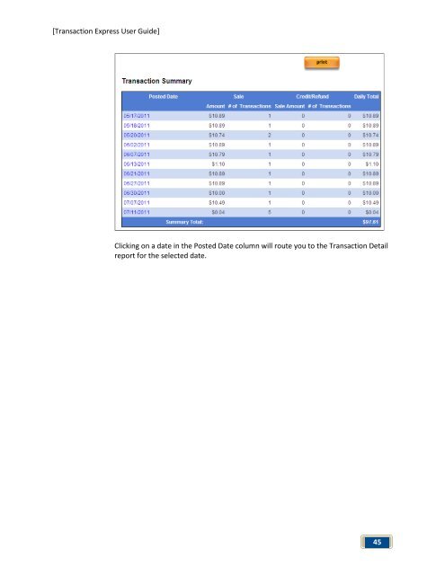 Transaction Express User Guide - Merchant Service Group