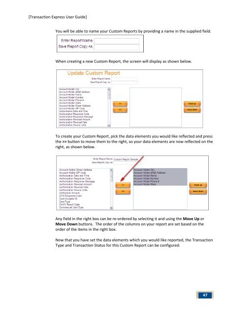 Transaction Express User Guide - Merchant Service Group