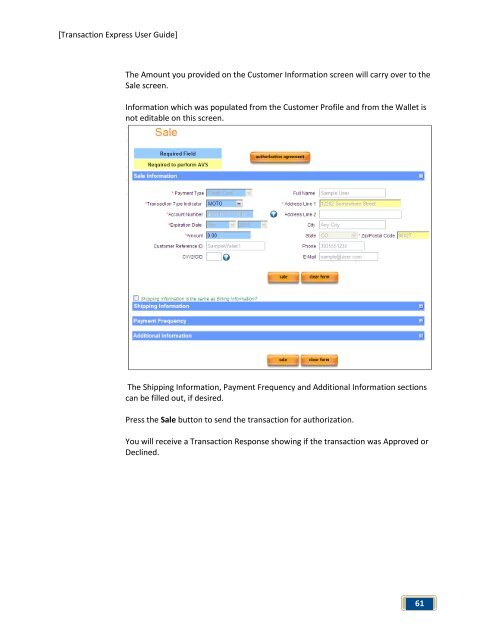 Transaction Express User Guide - Merchant Service Group