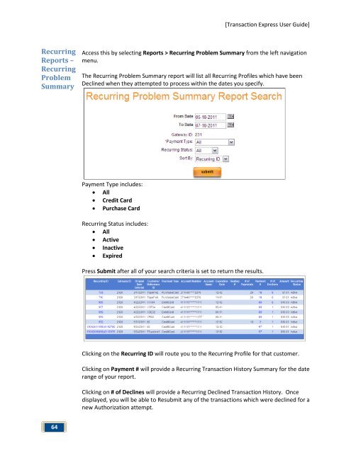 Transaction Express User Guide - Merchant Service Group