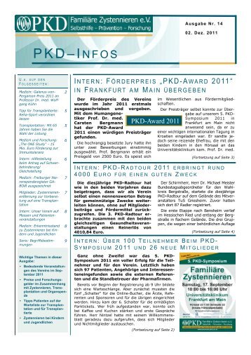 PKD-INFOS Nr. 15 - PKD Familiäre Zystennieren eV