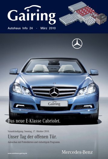 Das neue E-Klasse Cabriolet. - Gairing GmbH & Co. KG